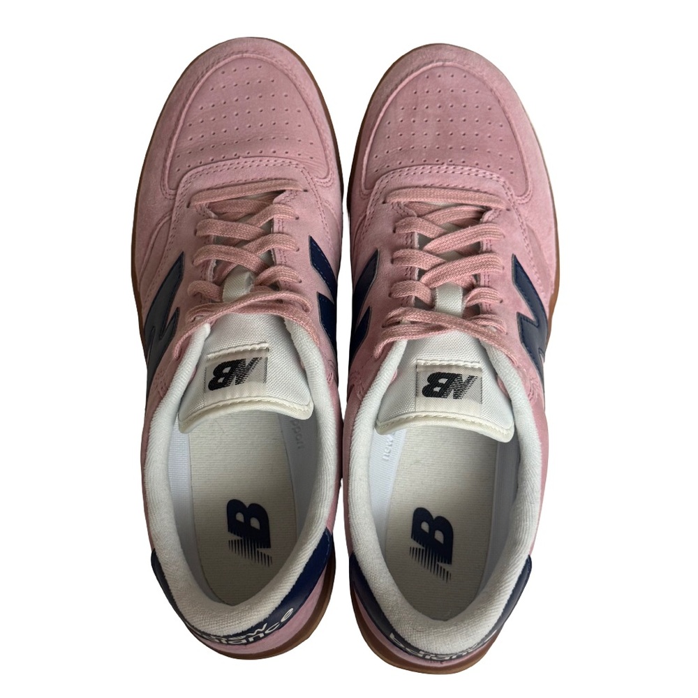 New Balance T500 Pink Taffy Blue Oyster Suede Sneakers Size 11.5 - Picture 6 of 10